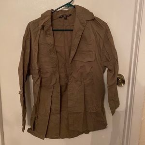 Army green button up